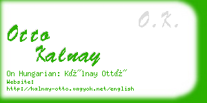 otto kalnay business card